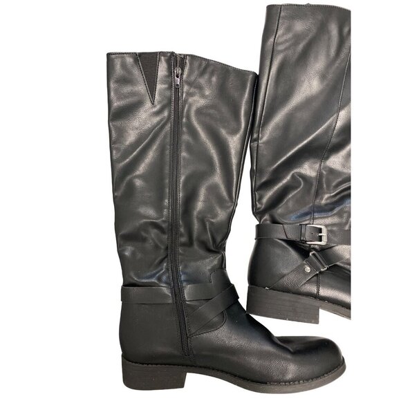 Style & Co Black Marliee Tall Riding Boots Women Size 10M - Picture 5 of 9